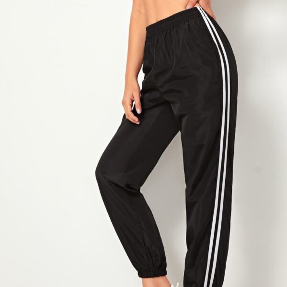 Black poncho pants